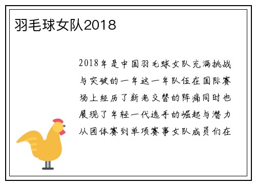羽毛球女队2018
